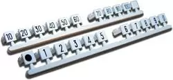 Комплект вставок с цифрами (10...100), серый, TWT-LSA-M-10
